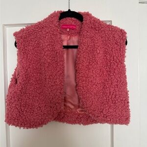 Antoine et Lili pink textured shrug bolero